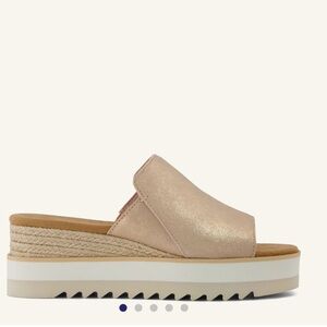 Toms Diana Metallic Pink Wedge Mule